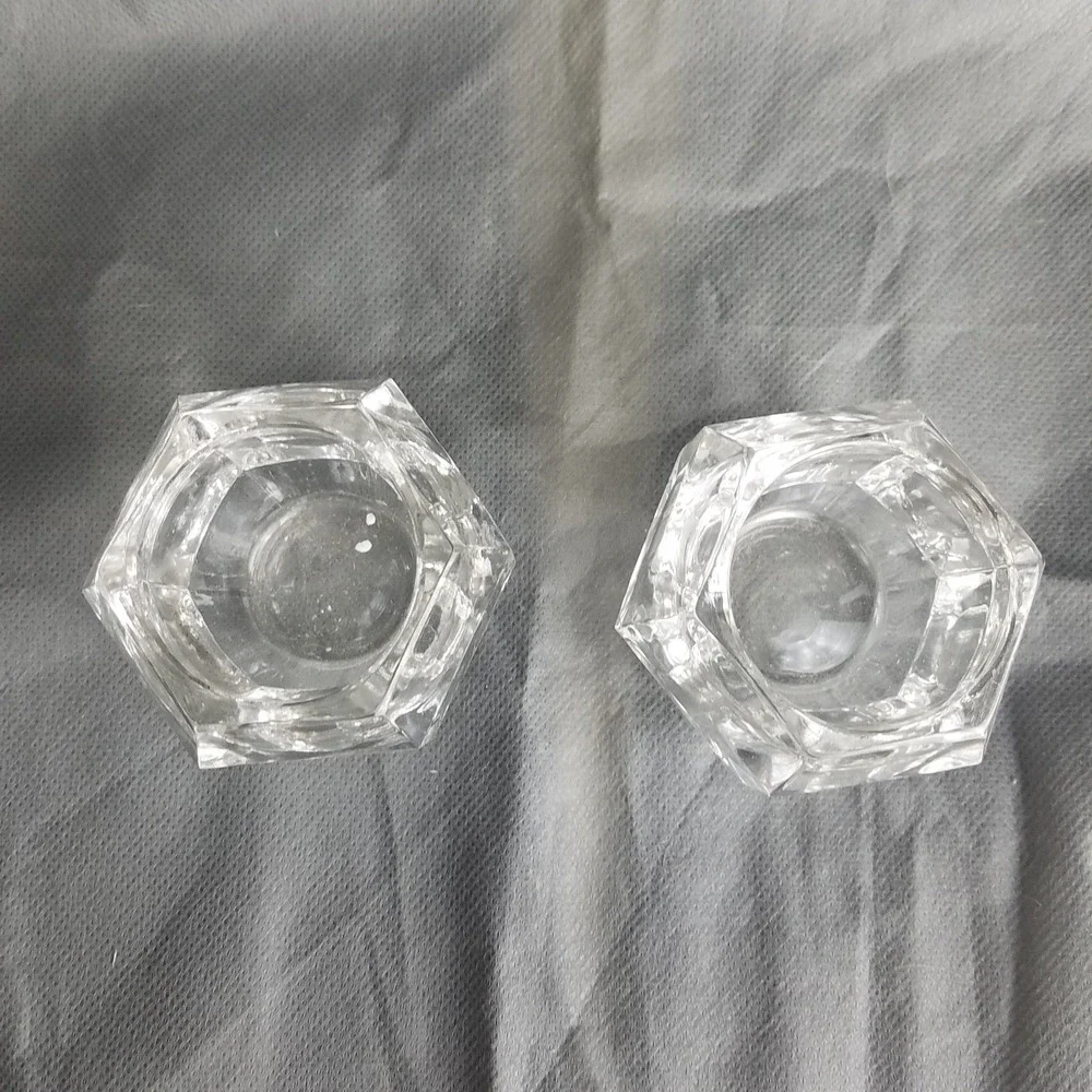 Julian Votive Holder Pair 24% Lead Crystal Tuscany Collection Made in Yugoslavia